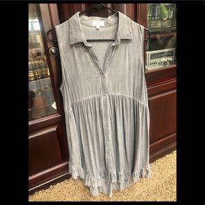 UMGEE gray frilly tunic “dress” large